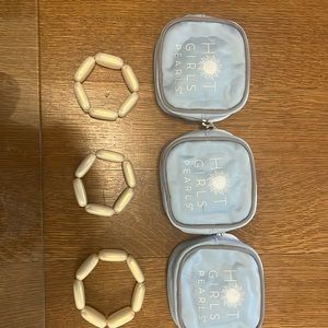 White Chicklet Cooling Bracelet